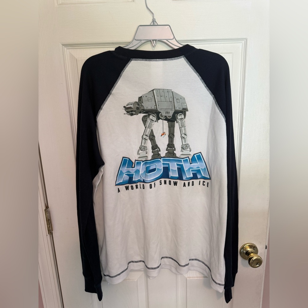 Star Wars Hoth Long Sleeve Waffle Knit Shirt | Disney Parks | Size Large NWT